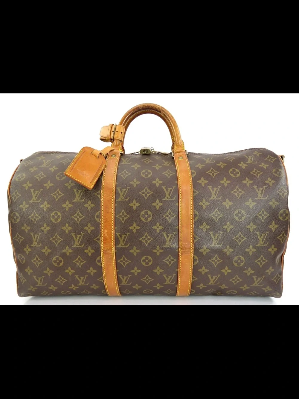 Louis Vuitton Brown Monogram Keepall Duffel Bag